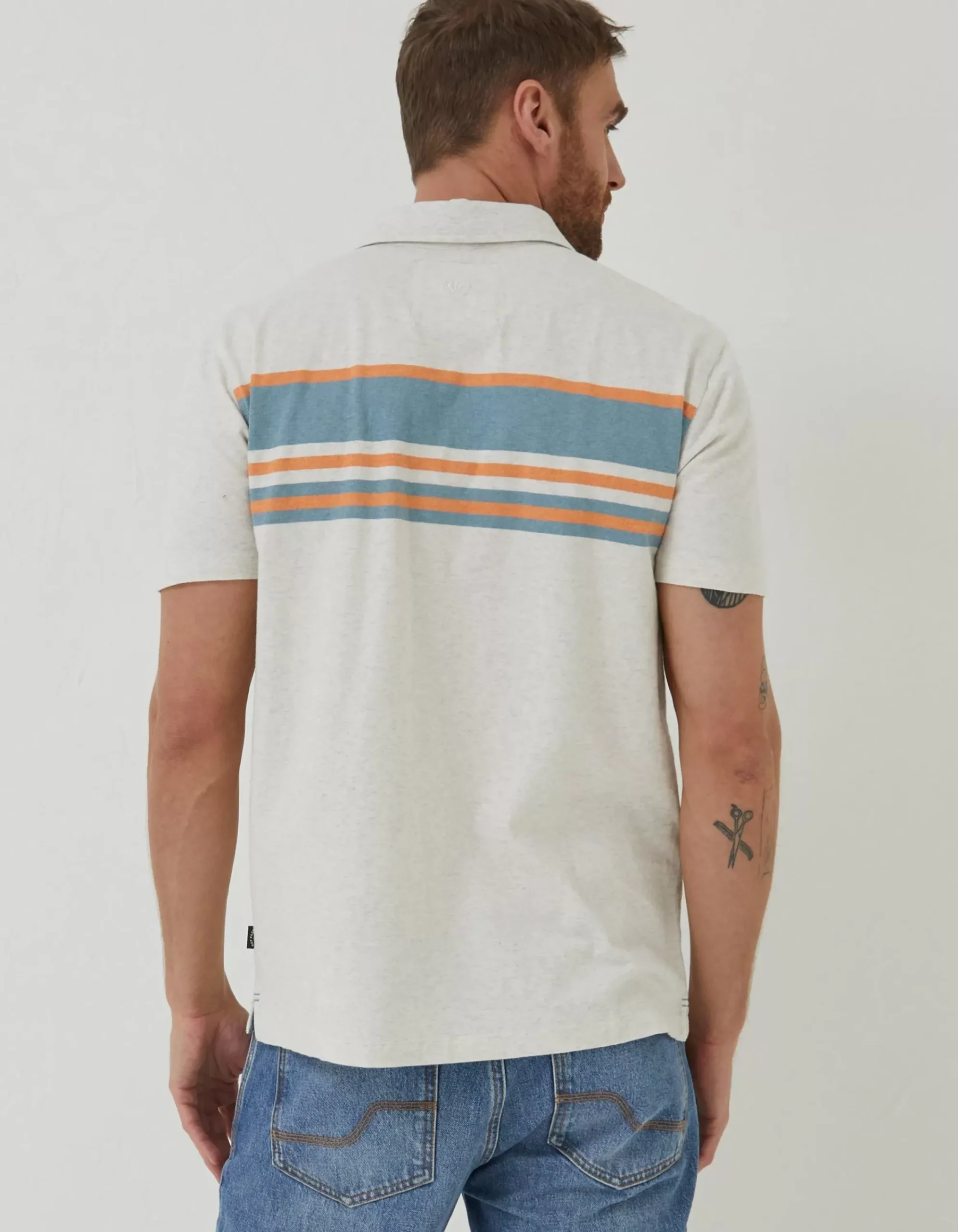 Men FatFace T-Shirts|Purbeck Chest Stripe Polo