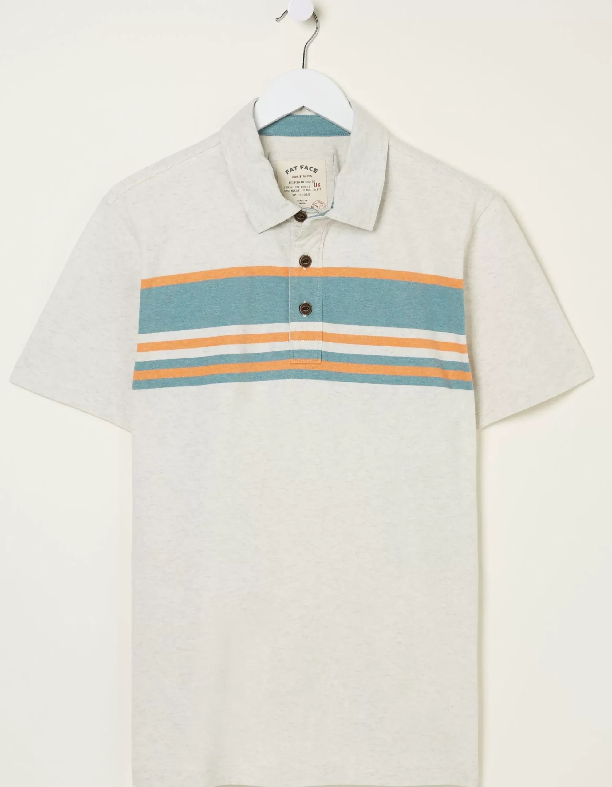 Men FatFace T-Shirts|Purbeck Chest Stripe Polo