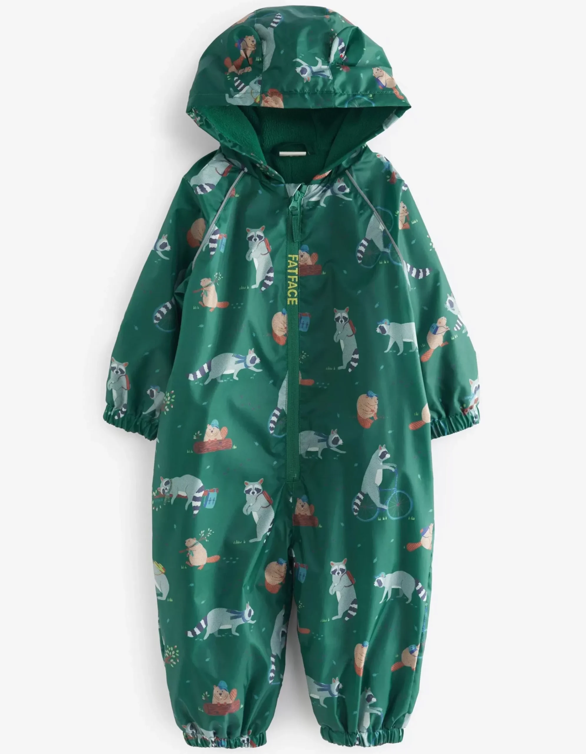 Boys FatFace View All|Raccoon Print Puddlesuit