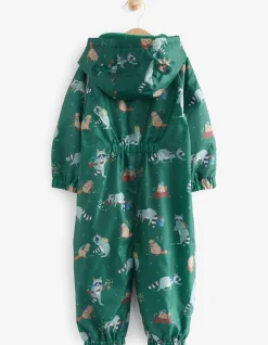 Boys FatFace View All|Raccoon Print Puddlesuit