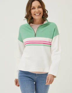 Women FatFace Sweatshirts & Hoodies|Relaxed Airlie Colour Block Sweat