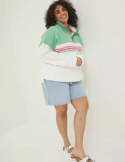 Women FatFace Sweatshirts & Hoodies|Relaxed Airlie Colour Block Sweat