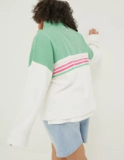 Women FatFace Sweatshirts & Hoodies|Relaxed Airlie Colour Block Sweat
