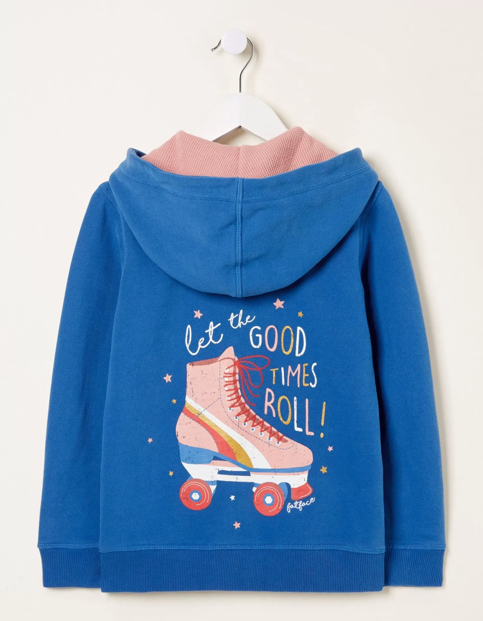 Girls FatFace View All|Roller Skate Graphic Zip Thru Hoodie
