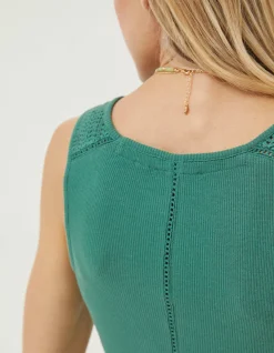 Women FatFace Tops & T-Shirts|Romy Lace Trim Vest Top