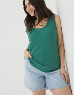 Women FatFace Tops & T-Shirts|Romy Lace Trim Vest Top