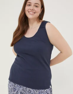 Women FatFace Tops & T-Shirts|Romy Lace Trim Vest Top