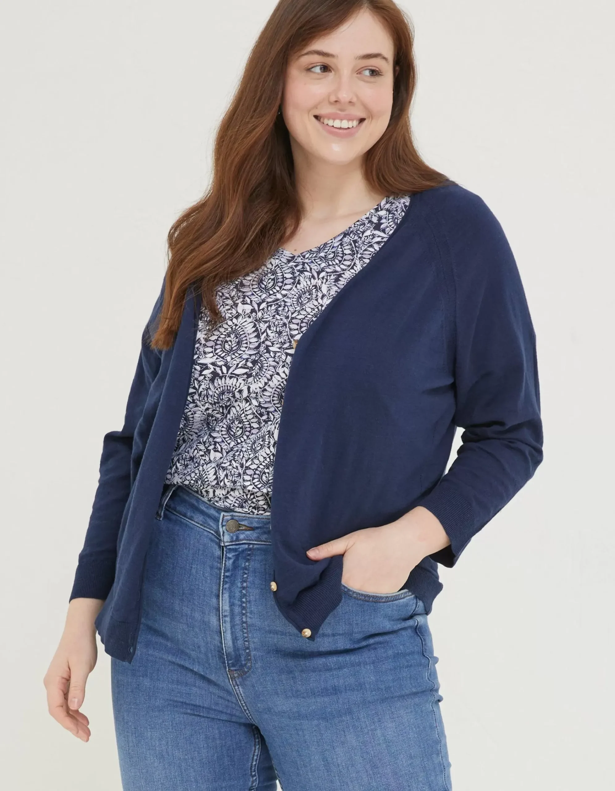 Women FatFace Knitwear|Rose Cardigan