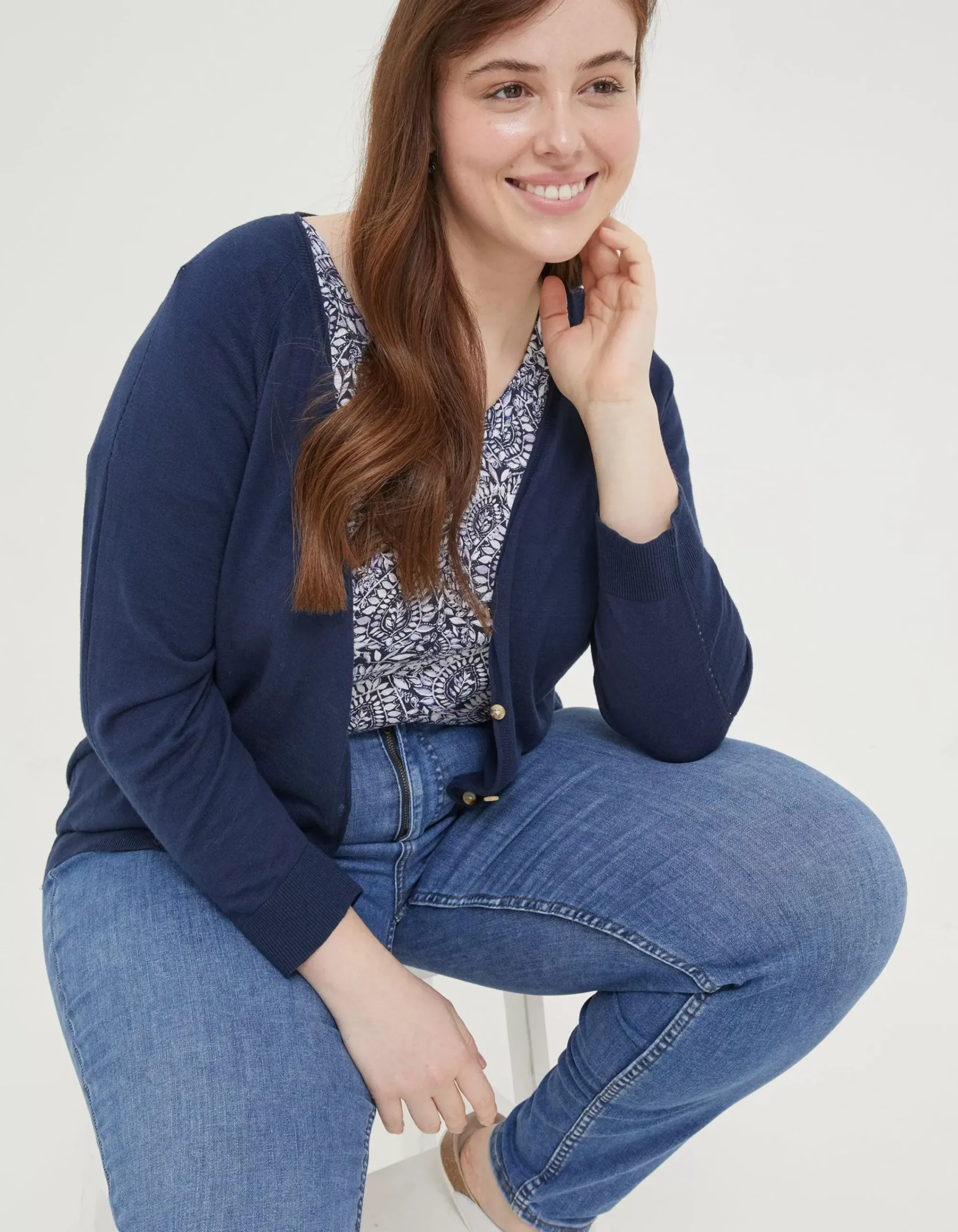 Women FatFace Knitwear|Rose Cardigan