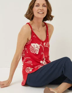 Women FatFace Tops & T-Shirts|Rosie Batik Longline Top