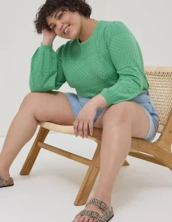 Women FatFace Knitwear|Sadie Pointelle Jumper