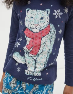 Girls FatFace View All|Sadie Snow Leopard Pyjama Set