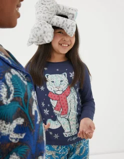 Girls FatFace View All|Sadie Snow Leopard Pyjama Set