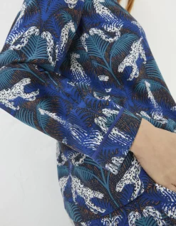 Women FatFace View All|Sadie Snow Leopard Pyjama Top