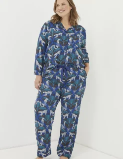 Women FatFace View All|Sadie Snow Leopard Pyjama Top