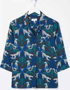 Women FatFace View All|Sadie Snow Leopard Pyjama Top