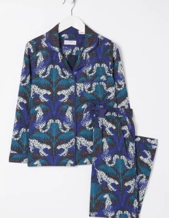 Girls FatFace View All|Sadie Snow Leopard Woven Pyjama Set