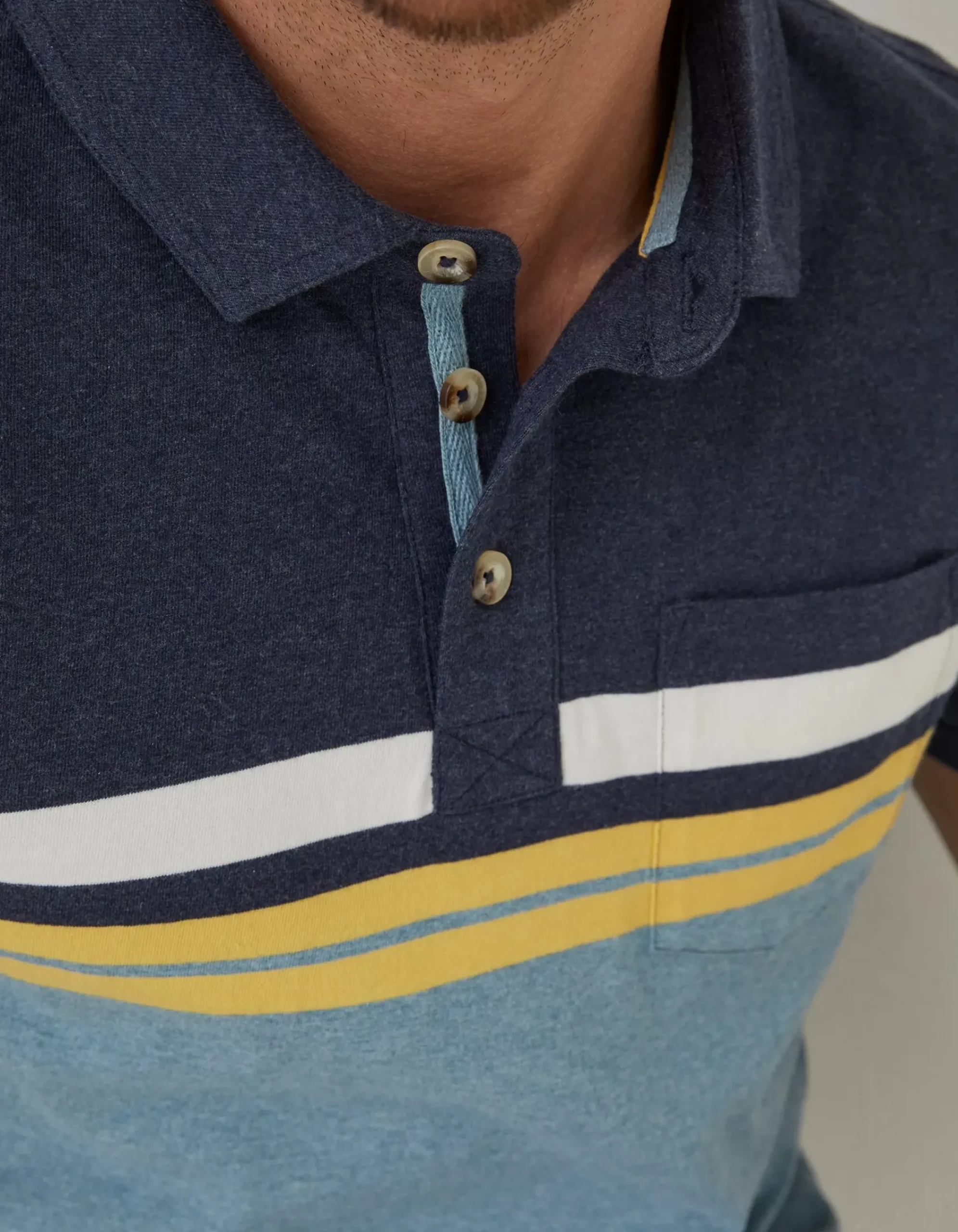 Men FatFace T-Shirts|Sandford Chest Stripe Polo