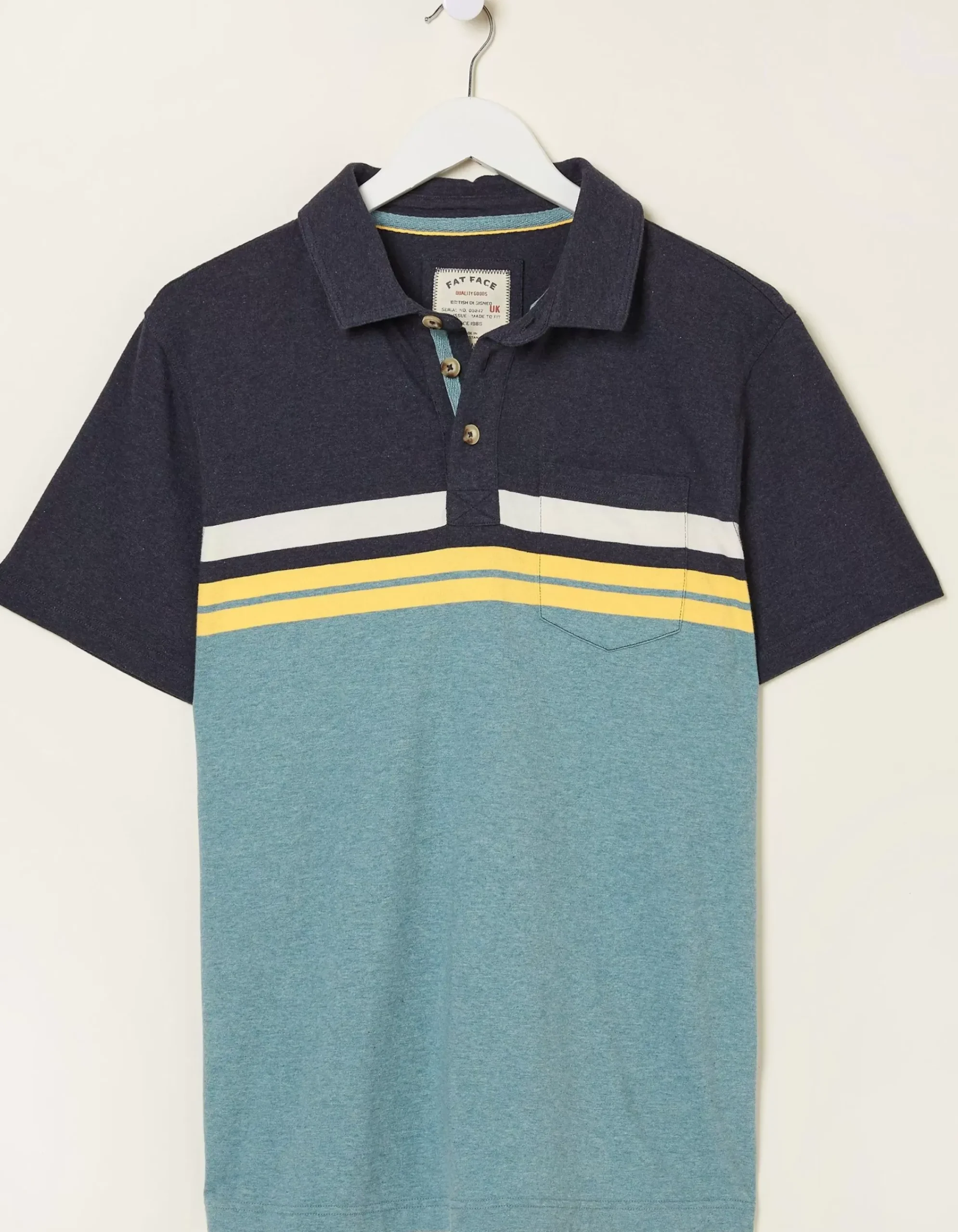 Men FatFace T-Shirts|Sandford Chest Stripe Polo