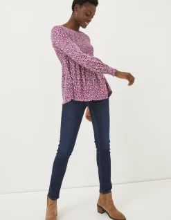 Women FatFace Tops & T-Shirts|Sara Animal Texture Top