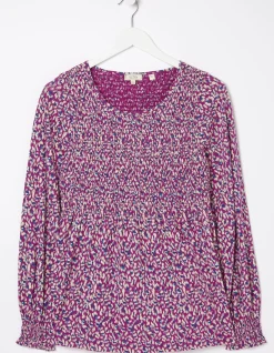 Women FatFace Tops & T-Shirts|Sara Animal Texture Top