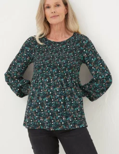 Women FatFace Tops & T-Shirts|Sara Evergreen Top