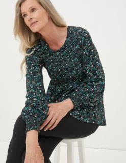 Women FatFace Tops & T-Shirts|Sara Evergreen Top