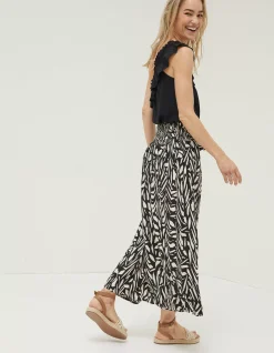 Women FatFace Skirts|Sasha Paintstroke Midi Skirt