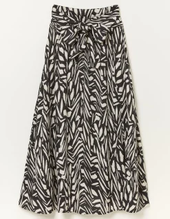 Women FatFace Skirts|Sasha Paintstroke Midi Skirt