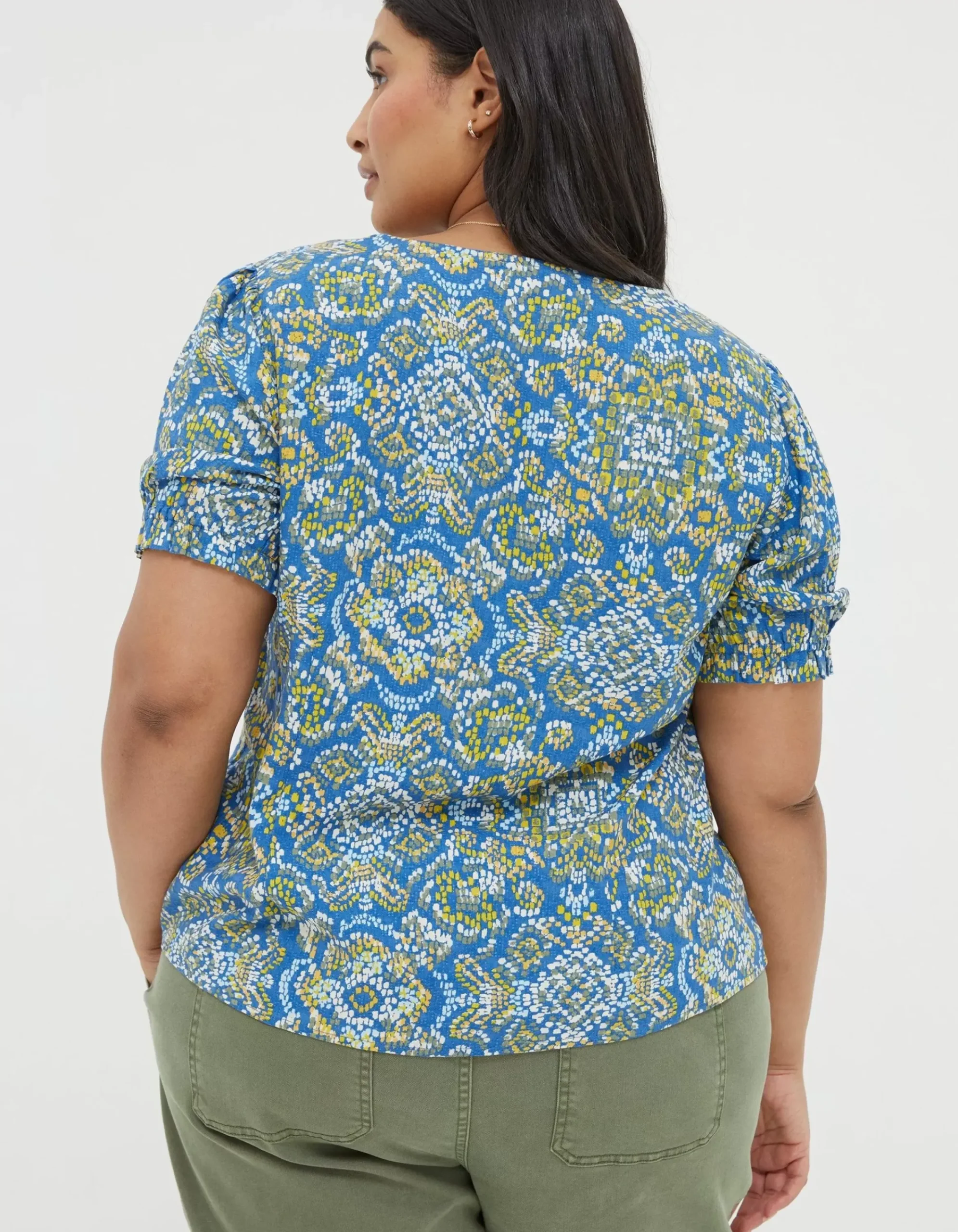 Women FatFace View All|Savannah Aztec Texture Blouse
