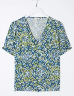 Women FatFace View All|Savannah Aztec Texture Blouse