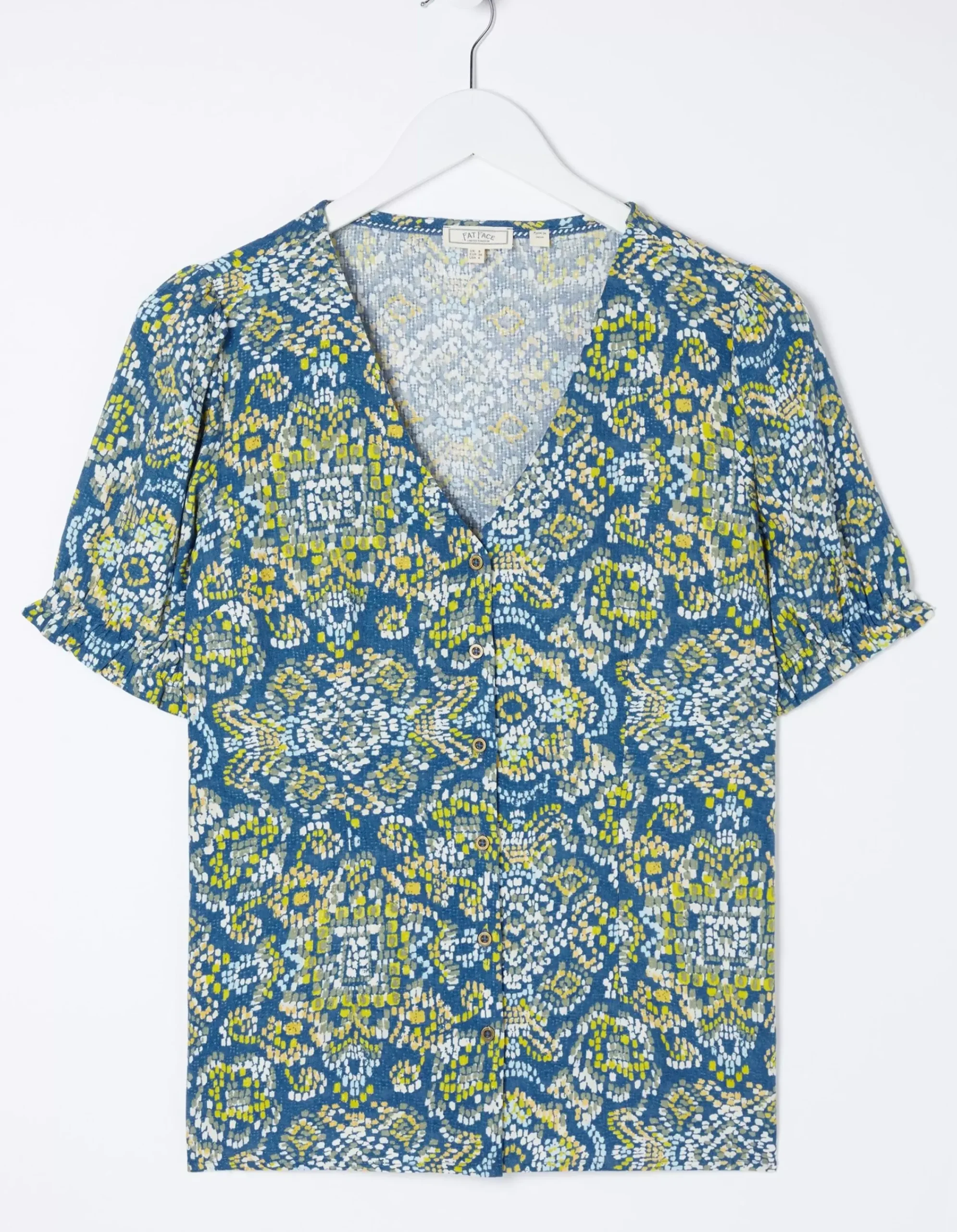 Women FatFace View All|Savannah Aztec Texture Blouse