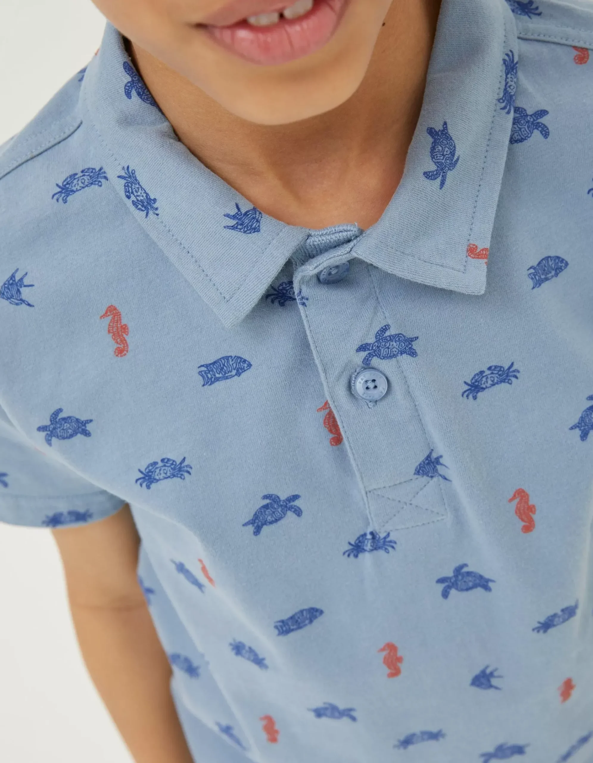 Boys FatFace View All|Sea Creatures Printed Polo Top