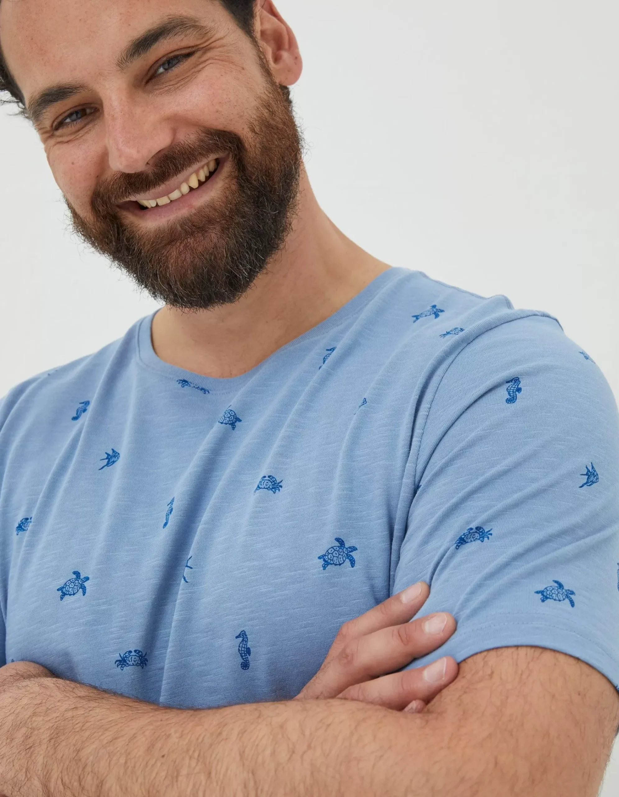 Men FatFace T-Shirts|Sea Print T-Shirt
