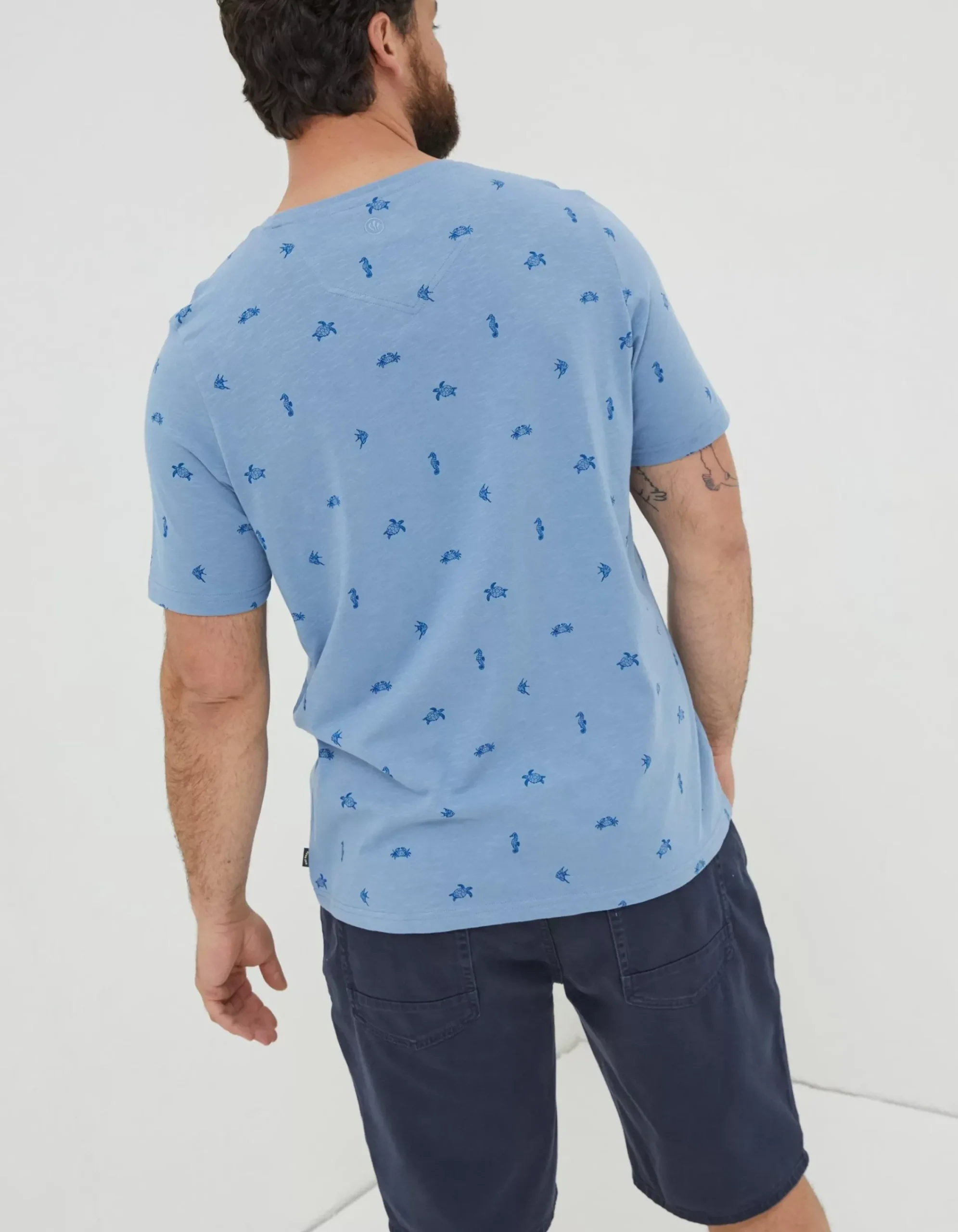 Men FatFace T-Shirts|Sea Print T-Shirt