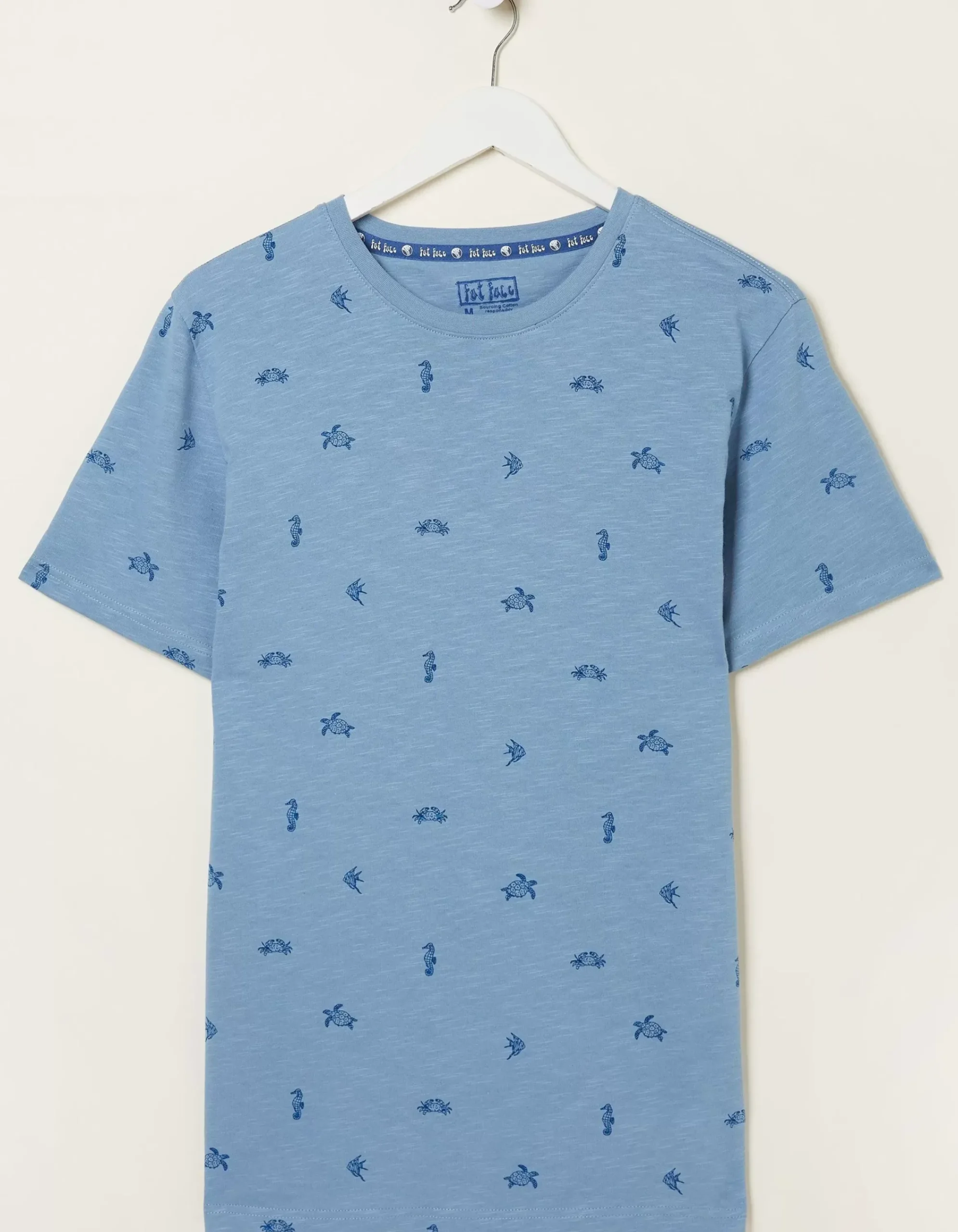 Men FatFace T-Shirts|Sea Print T-Shirt