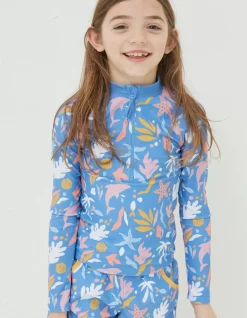 Girls FatFace View All|Sea Scape Rash Vest