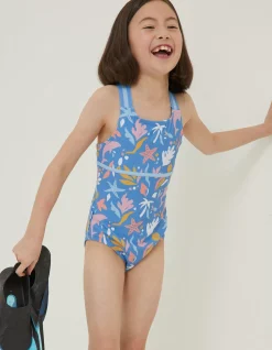Girls FatFace View All|Sea Scape Swimsuit