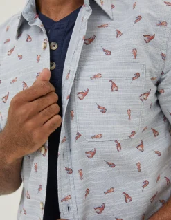 Men FatFace Shirts|Seafood Print Shirt