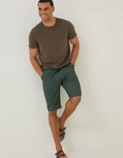 Men FatFace Shorts|Seaton Tile Print Shorts