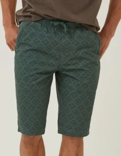 Men FatFace Shorts|Seaton Tile Print Shorts