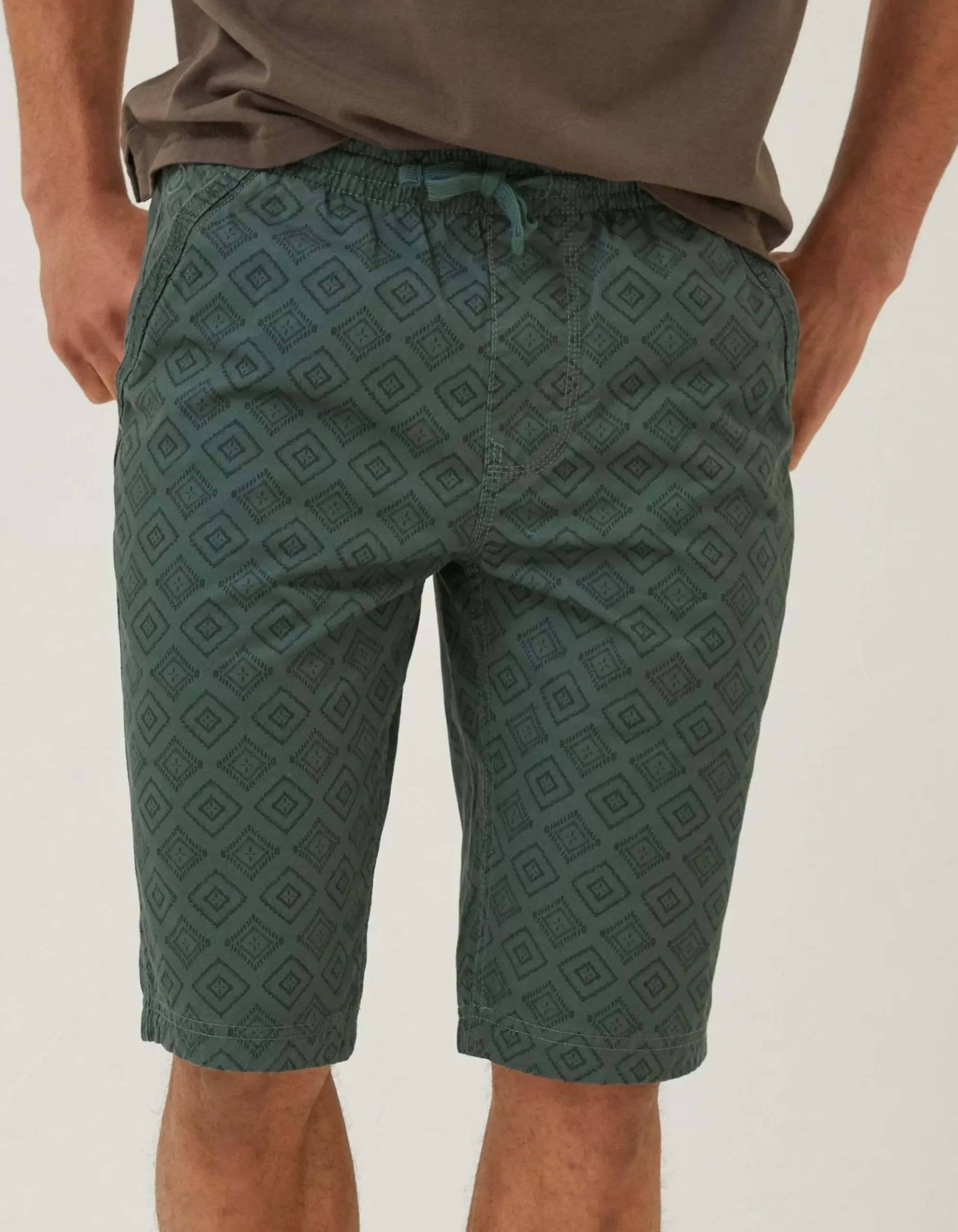 Men FatFace Shorts|Seaton Tile Print Shorts