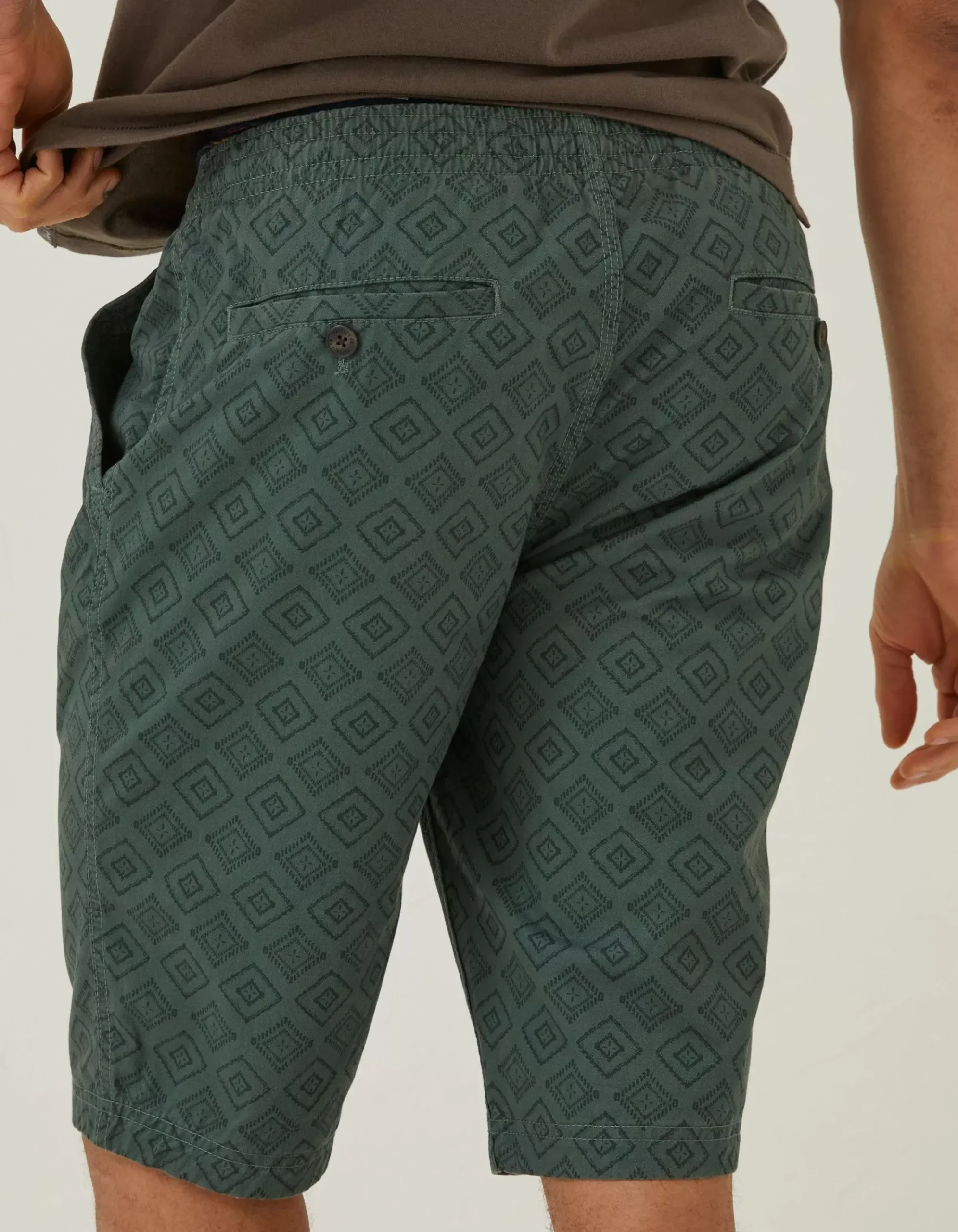 Men FatFace Shorts|Seaton Tile Print Shorts