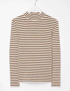 Women FatFace Tops & T-Shirts|Selina Stripe Roll Neck Top