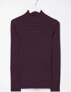 Women FatFace Tops & T-Shirts|Selina Stripe Roll Neck Top