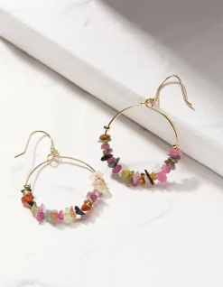 Women FatFace View All|Semi Precious Stone Hoops