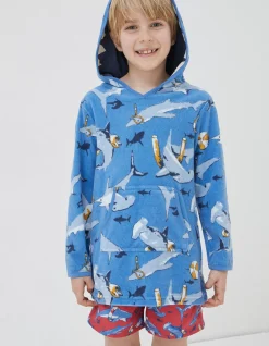 Boys FatFace View All|Shark Towelling Poncho