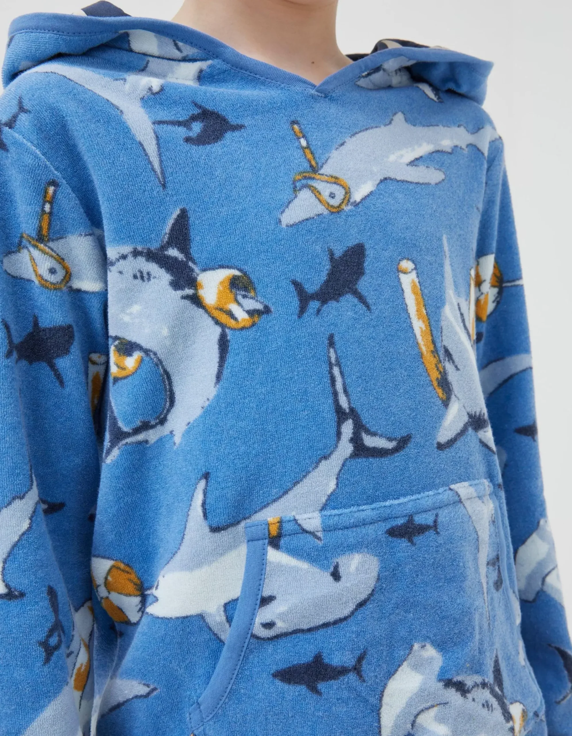 Boys FatFace View All|Shark Towelling Poncho