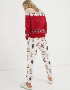 Women FatFace Nightwear & Loungewear|Shelter Stevie Sheep Cora Pyjama Bottoms