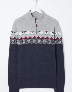 Men FatFace View All|Shelter Stevie Sheep Half Neck Jumper